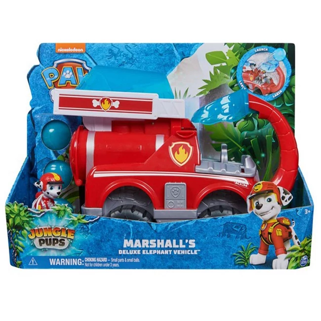 Mancs Őrjárat: Jungle Pups Marshall minifigura Deluxe elefántos járművel – Spin Master