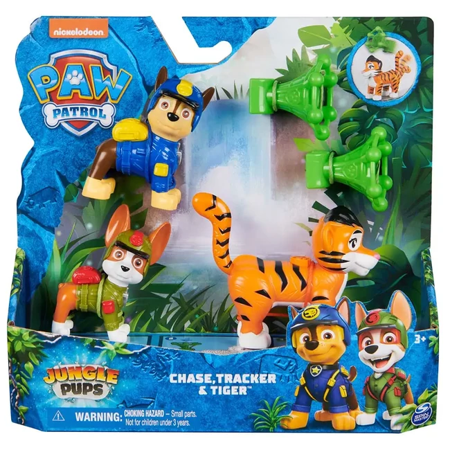 Mancs Őrjárat Jungle Pups: Chase,Tracker és tigris figura szett – Spin Master