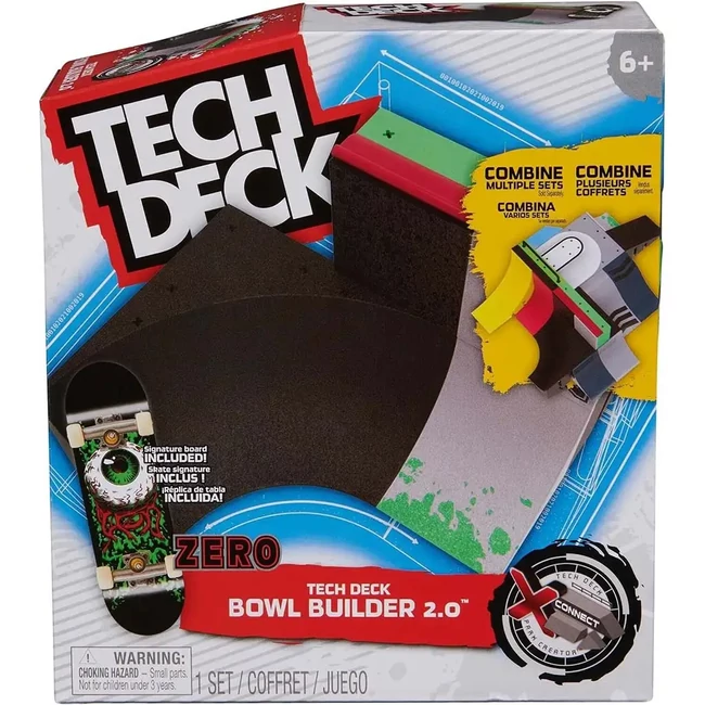 Tech Deck: Bowl Builder 2.0 pálya szett különleges ujjgördeszkával – Spin Master