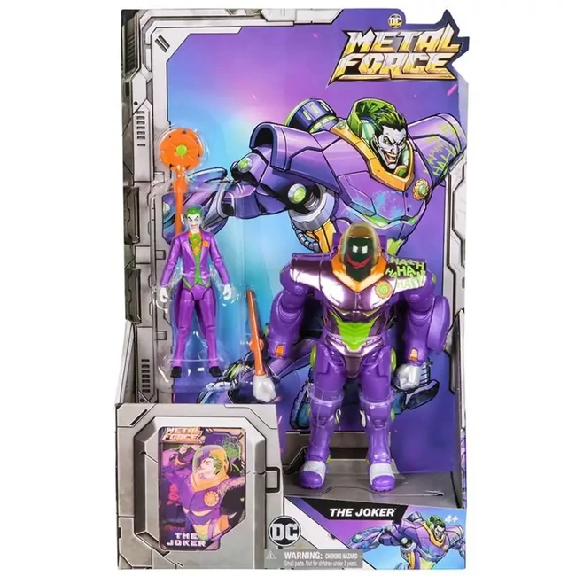 DC Metal Force Joker játékfigura felszereléssel – Spin Master