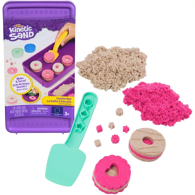 Kinetic Sand: Cookie Box sütis homokgyurma szett – Spin Master