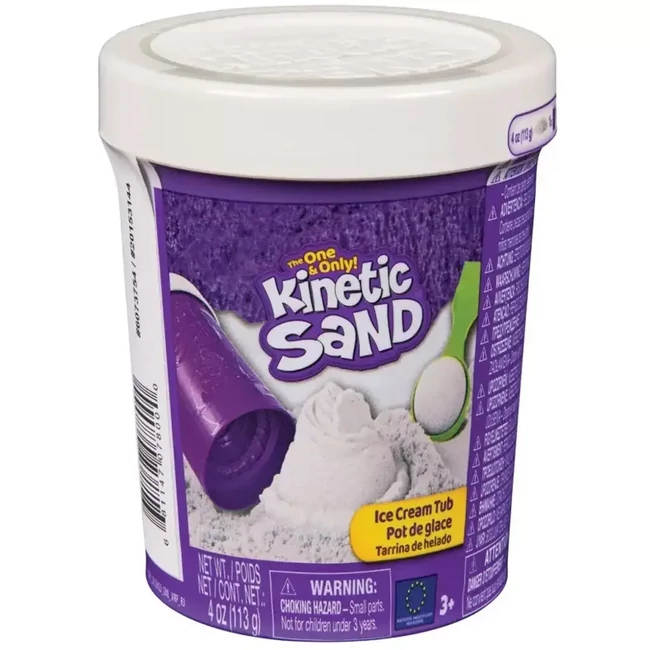 Kinetic Sand: Fagyis doboz fehér homokgyurmával – Spin Master