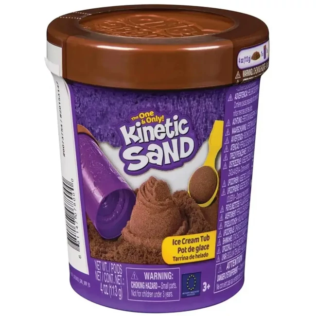 Kinetic Sand: Fagyis doboz barna homokgyurmával – Spin Master