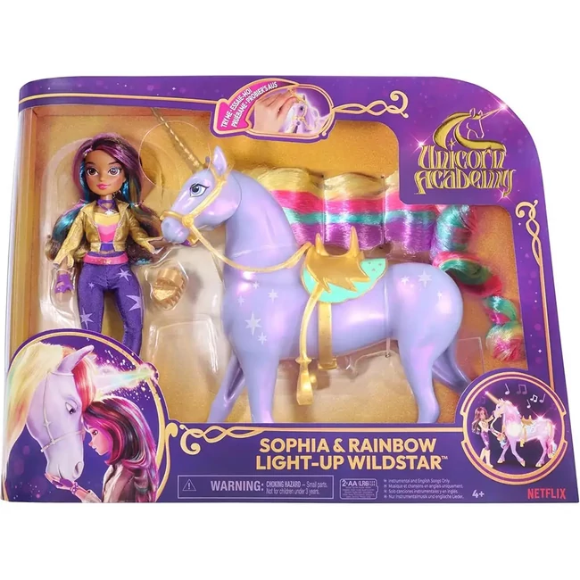 Unikornis Akadémia: Unikornis babával – Sophia és Light-Up Wildstar – Spin Master