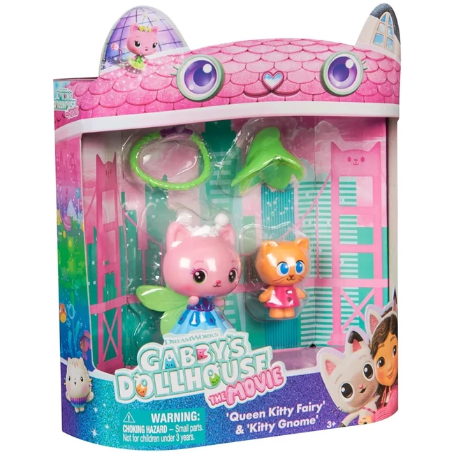 Gabi babaháza Mozi: Kristálykert 2 db-os figura csomag – Queen Kitty Fairy és Kitty Gnome – Spin Master