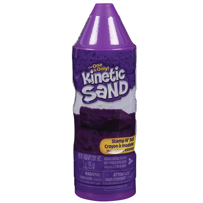 Kinetic Sand: Nyomdázz és forgasd homokgyurma lila színben - Spin Master