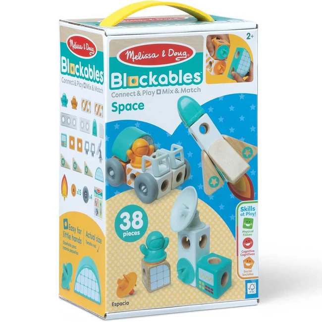 Melissa&amp;Doug: Blockables - Az űrben fa játékszett - Spin master