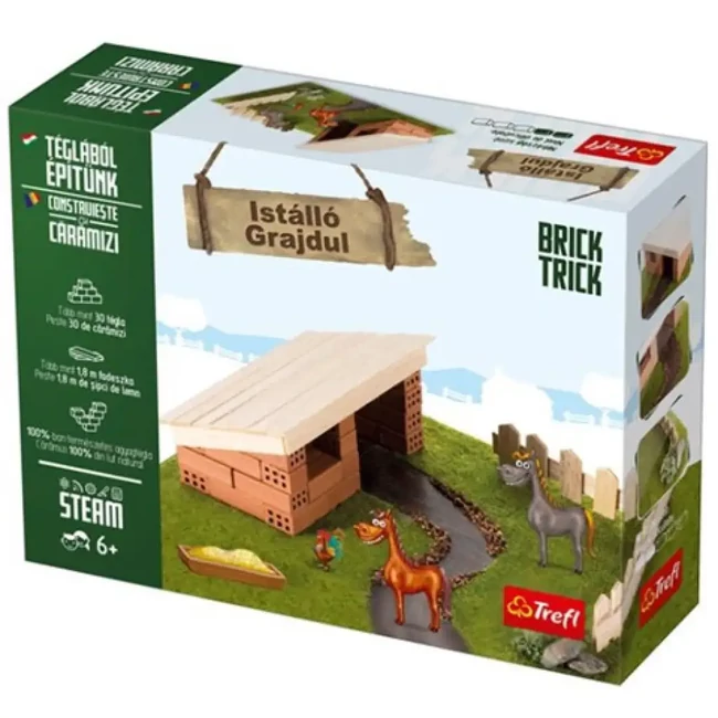 Brick Trick Téglából építünk: Istálló építőjáték – Trefl