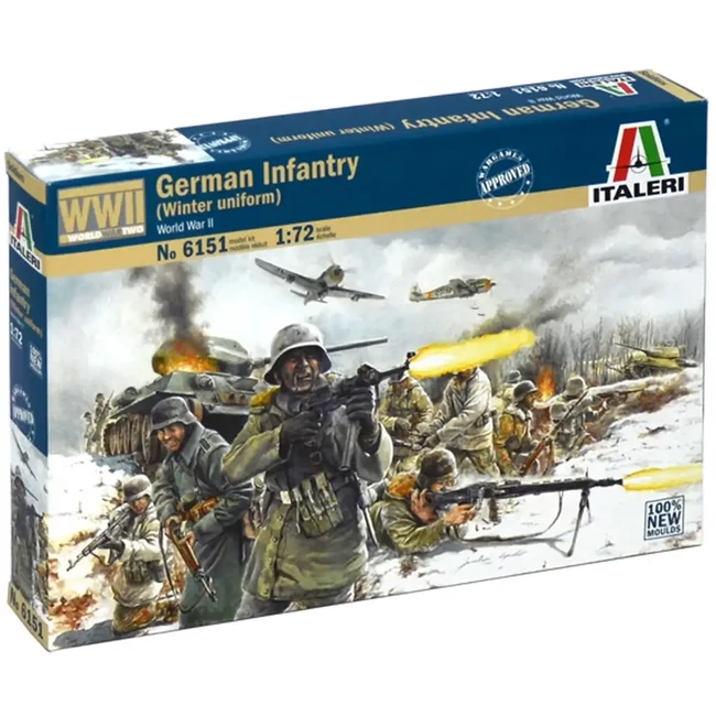 Italeri 1/72 German Infantry Winter Uniform – Német téli egyenruhás katonai figurák makett