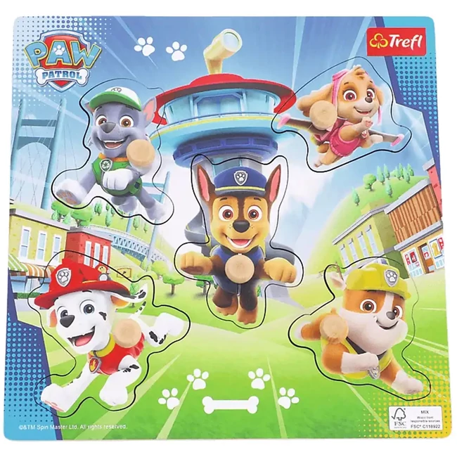 Mancs őrjárat fa formaillesztő puzzle – Trefl