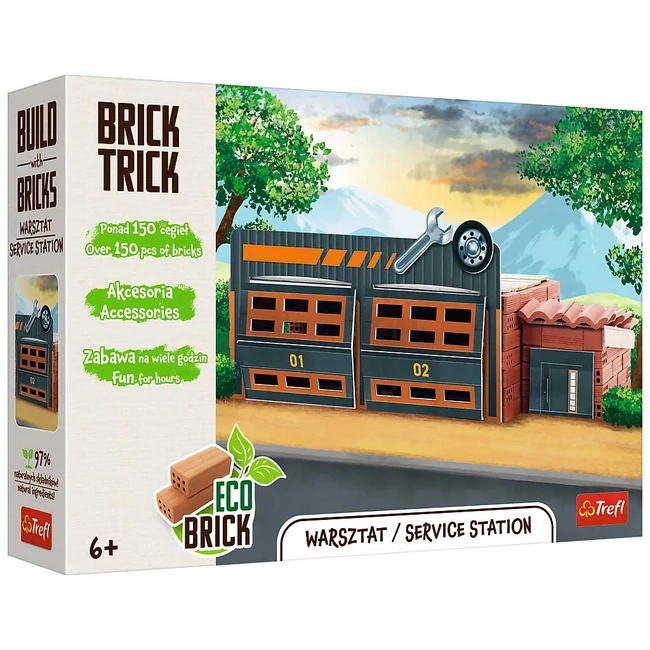 Brick Trick téglából építünk: Szervizállomás 150 darabos építőjáték - Trefl