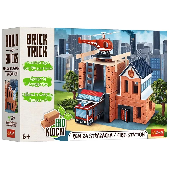 Brick Trick téglából építünk: Tűzoltóság 190 darabos építőjáték - Trefl