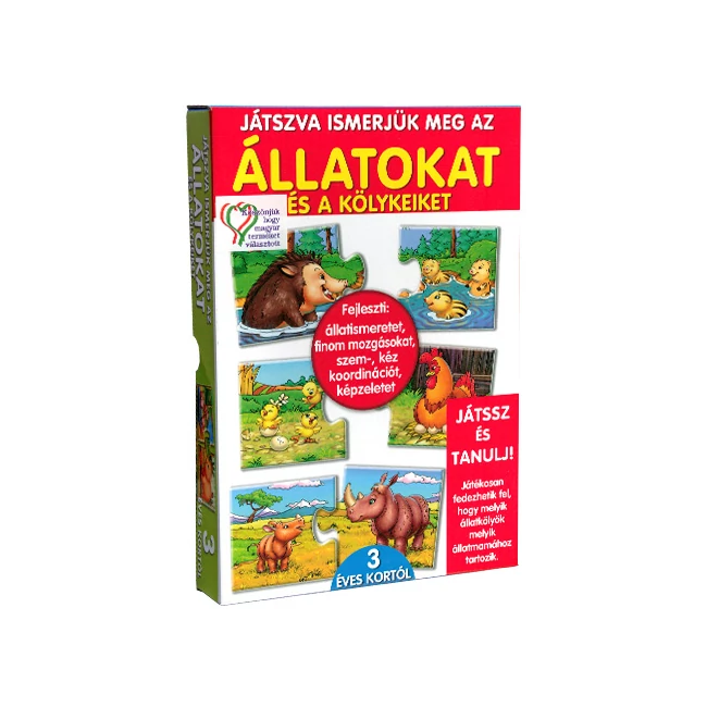 Játszva ismerjük meg az állatokat és kölykeiket