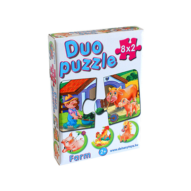 DUO Puzzle Farm állatokkal – D-Toys