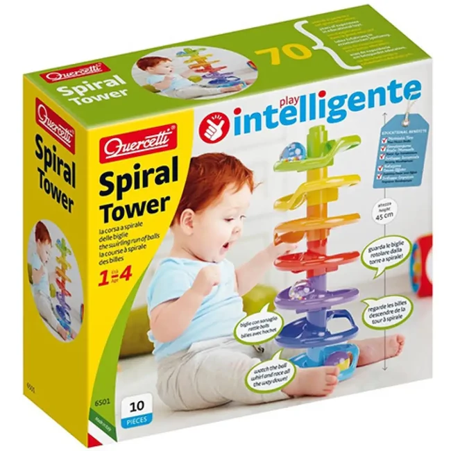 Quercetti: Spiral Tower golyópálya készlet 10 db-os