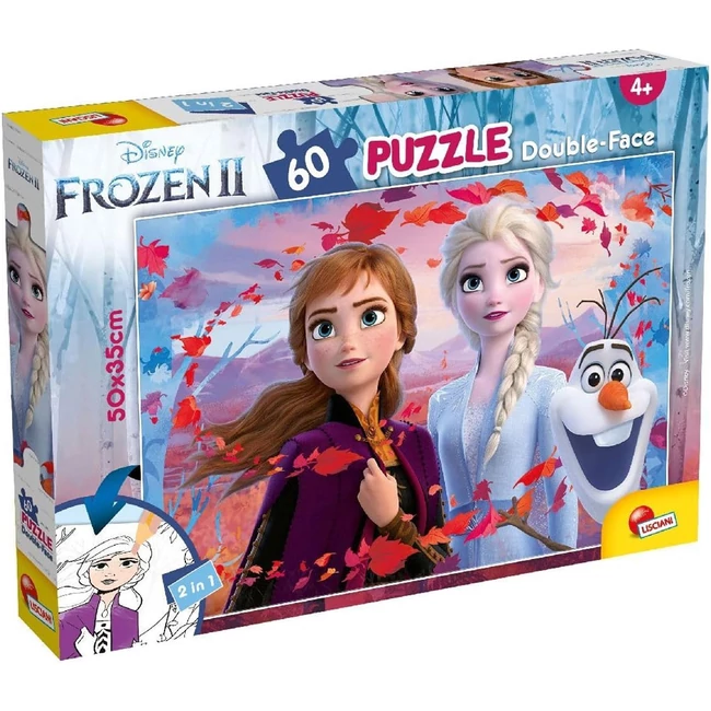 Jégvarázs 2 2 az 1-ben 60 db-os puzzle és színező 50×35 cm – Lisciani