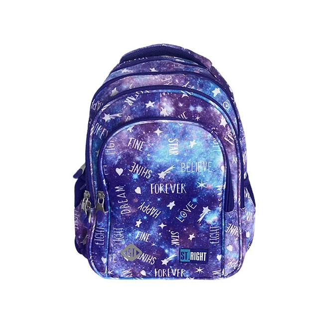 St.Right Galaxy Girl négyrekeszes iskolatáska, hátizsák 39×27×17 cm