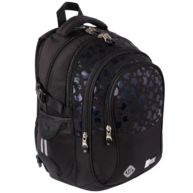 St.Right Black Cats ergonomikus iskolatáska, hátizsák BP01 32×43×21 cm
