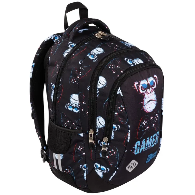 St.Right Blue Gamer ergonomikus iskolatáska, hátizsák BP26 39×27×17 cm