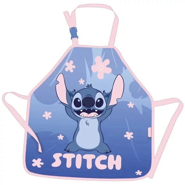 Stitch mintás rózsaszín-kék festőkötény
