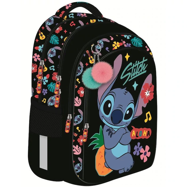 Stitch black aloha iskolatáska, hátizsák BPL58 40×29×19 cm