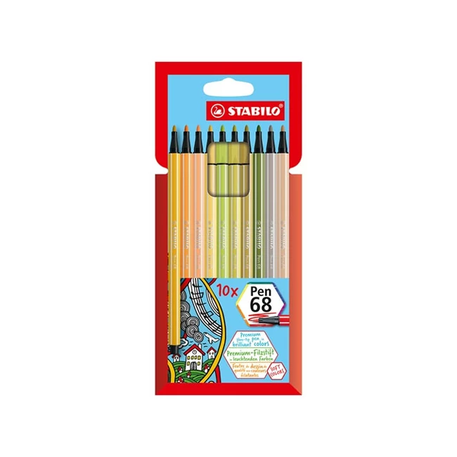 Stabilo: Pen 68 rostirón 10 db-os készlet