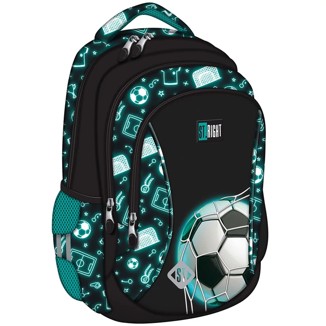 St.Right Neon football focis iskolatáska, hátizsák BP26 39×27×17 cm