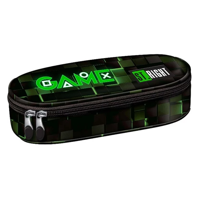 St.Right Green Game ovális tolltartó PC01 23×9,5×6 cm