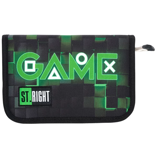 St.Right Green Game kihajtható tolltartó PC03 20,5×14×3,5 cm