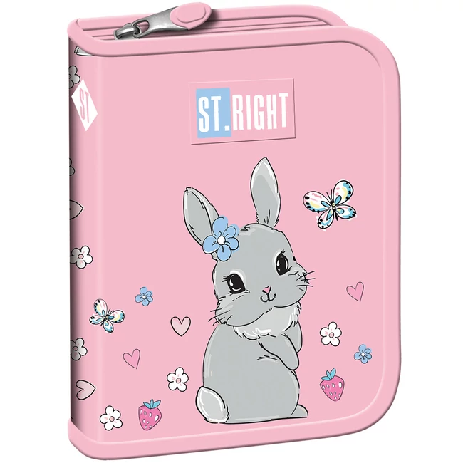 St.Right Cute Rabbit nyuszi mintás kihajtható tolltartó PC03 20,5×14×3,5 cm