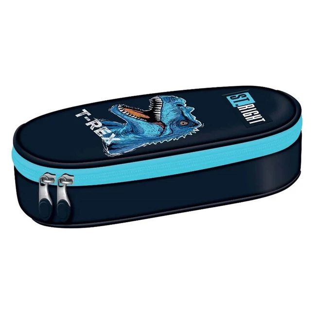St.Right Blue T-Rex ovális tolltartó PC01 23×9,5×6 cm