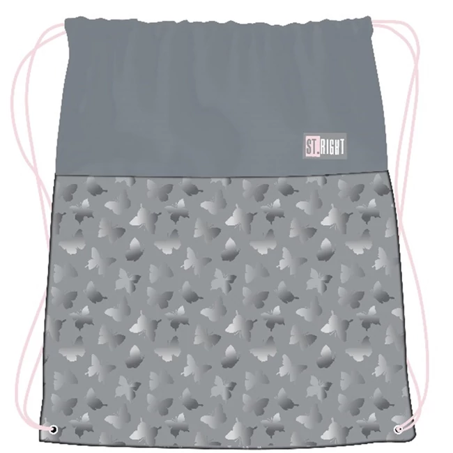 St.Right Silver Butterflies pillangós tornazsák, sportzsák 34×43 cm
