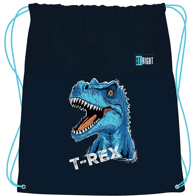 St.Right Kék T-Rex tornazsák, sportzsák 34×43 cm