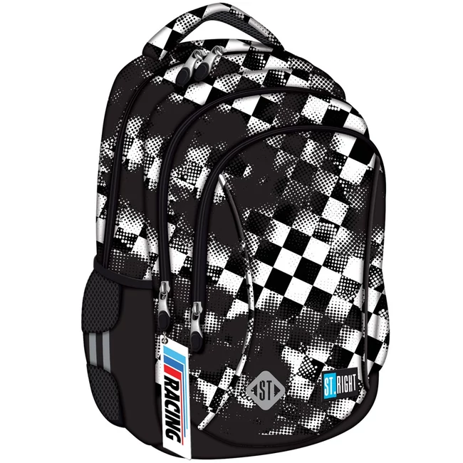 St.Right Race Check ergonomikus iskolatáska, hátizsák BP73 46x31x20cm