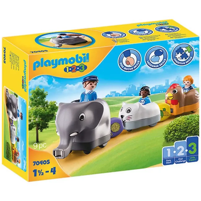Playmobil: 1–2-3 – Guruló kisállat-vonatom (70405)
