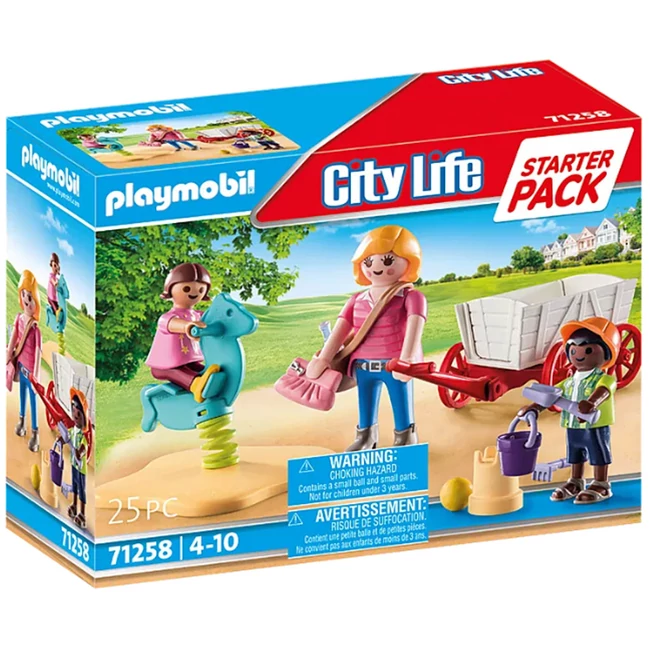 Playmobil: Starter Pack – Óvonó húzható kiskocsival (71258)