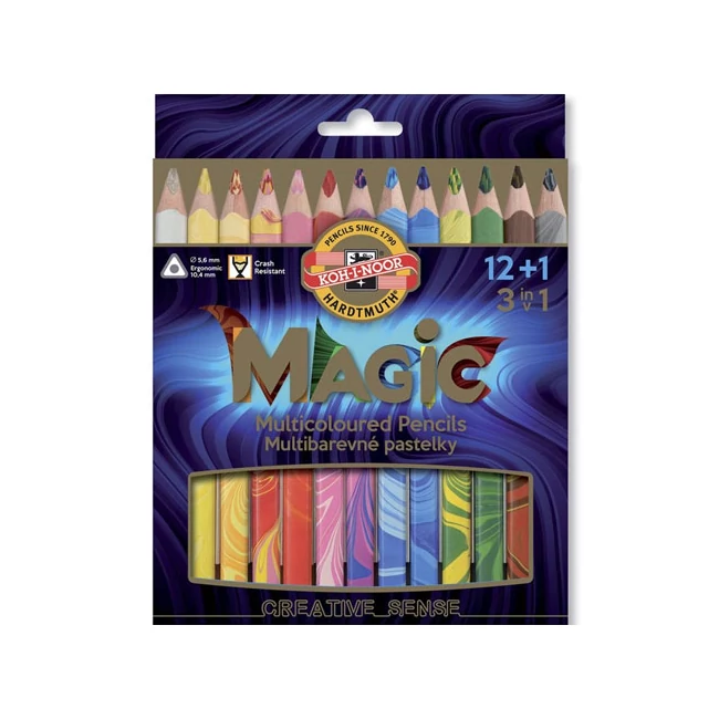Ico: Koh-I-Noor Magic háromszögletű vastag színes ceruzakészlet