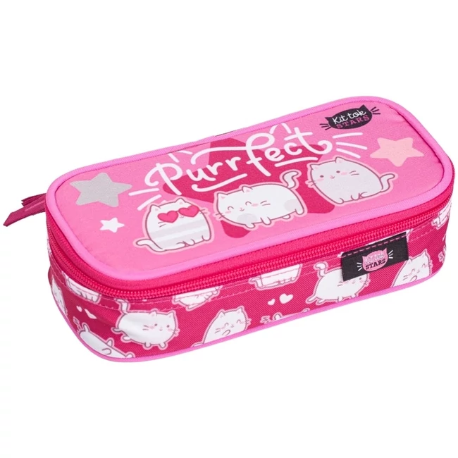 ICO: LizzySuli Kittok Stars Purrfect lekerekített tinédzser tolltartó 21,5×10,5×5,5 cm