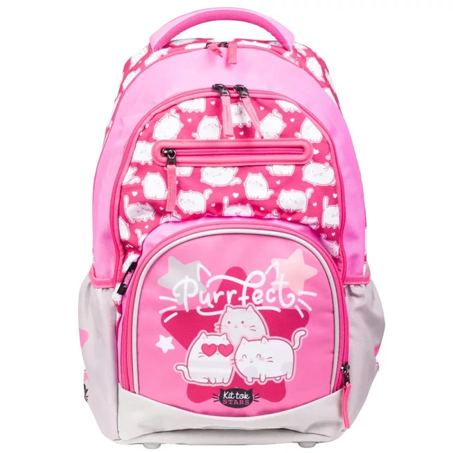 ICO: LizzySuli Kittok Stars Purrfect Active+ cicás ergonomikus 27 literes iskolatáska, hátizsák