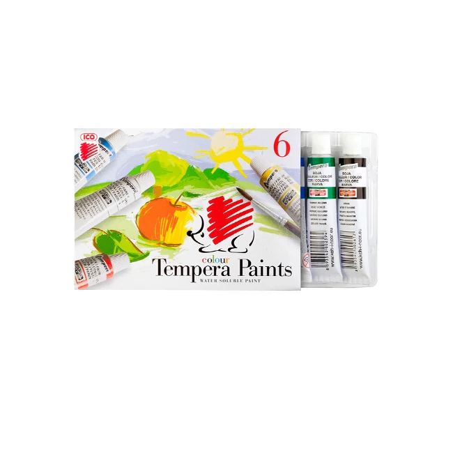 ICO: tubusos iskolai tempera 6 db-os