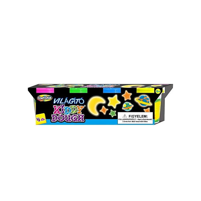 Kiddy Dough világító gyurmaszett 4 db-os