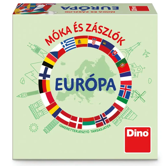 Móka és Zászlók társasjáték – Dino