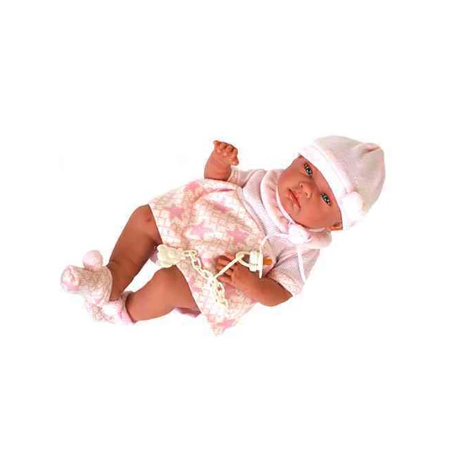 Újszülött lány baba csillagos ruhában 38 cm