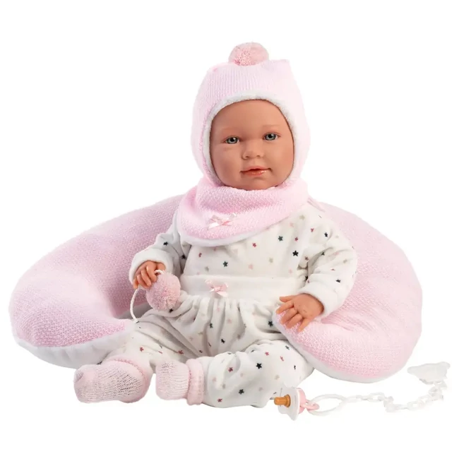 Llorens: Mimi 42 cm-es baba hanggal, pocak párnával