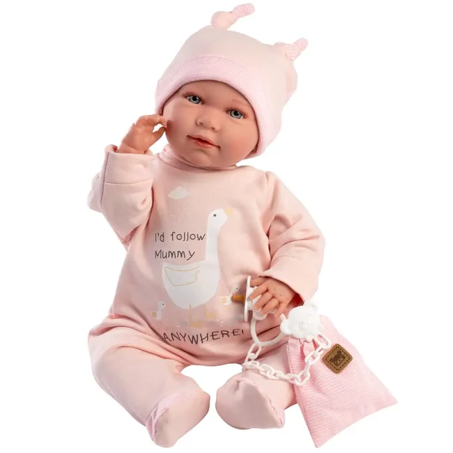 Llorens: Mimi Llorana 42 cm-es baba hanggal rózsaszín pizsamában