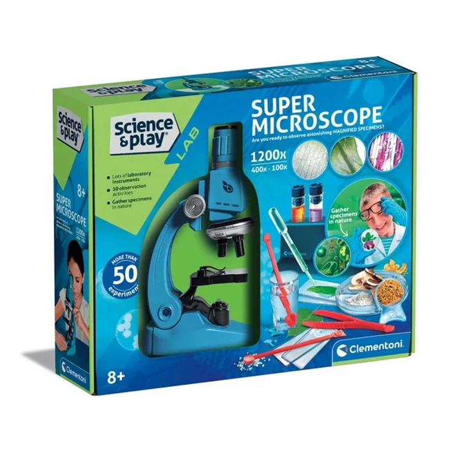 Science &amp; Play: 1200x szuper mikroszkóp építőkészlet – Clementoni