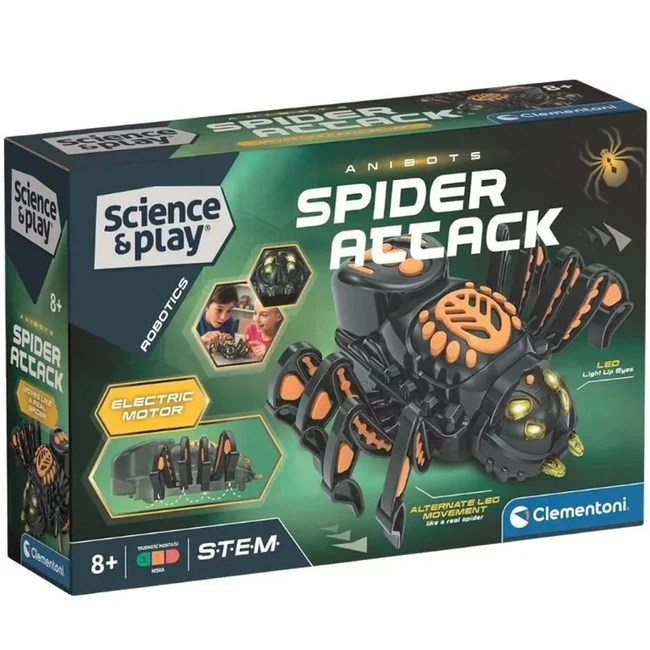 Science &amp; Play: Támadó robot pók játékszett - Clementoni