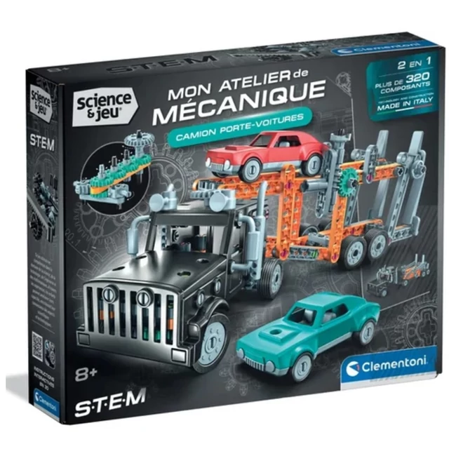 Science &amp; Play: Mechanikai műhely - Szállító kamion építőkészlet - Clementoni
