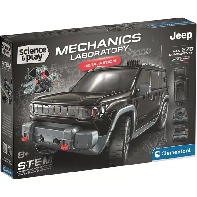 Science &amp; Play: Mechanikai műhely – Jeep Recon építőkészlet - Clementoni