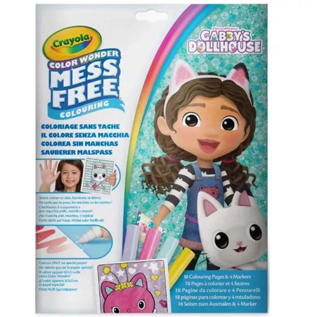 Crayola: Color Wonder – Gabi babaháza maszatmentes kifestő készlet mappában